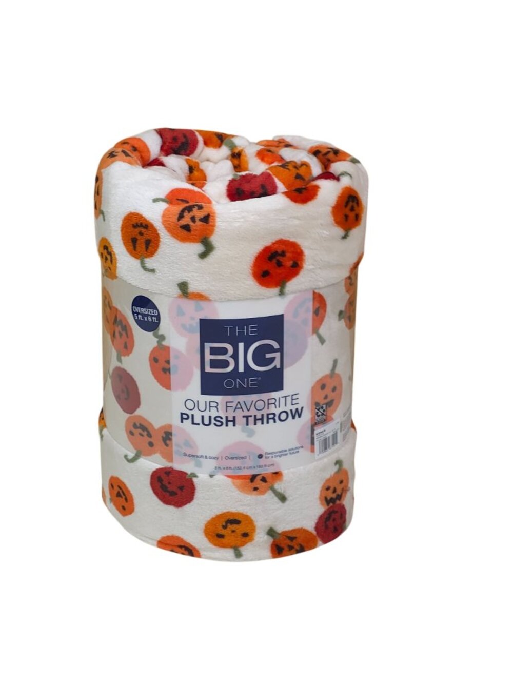 The Big One Oversized Plush Halloween Throw Blanket Pumpkins 5 Ft X 6 Ft Soft